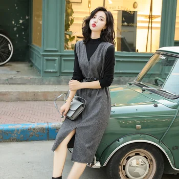2 Piece Set Women Dresses 2020 Spring Autumn New Fashion High-end Woolen Dress Tops 2pc Suit High Waist Slim Women Dress Q1349
2 Piece Set Women Dresses 2020 Spring Autumn New Fashion High-end Woolen Dress Tops 2pc Suit High Waist Slim Women Dress Q1349