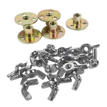 5Pcs M8 Female Thread Dia Metal Hole Tee Nut & 20Pcs A2/70 (304) Stainless Steel Wing Nuts Butterfly Nuts Silver
5Pcs M8 Female Thread Dia Metal Hole Tee Nut & 20Pcs A2/70 (304) Stainless Steel Wing Nuts Butterfly Nuts Silver