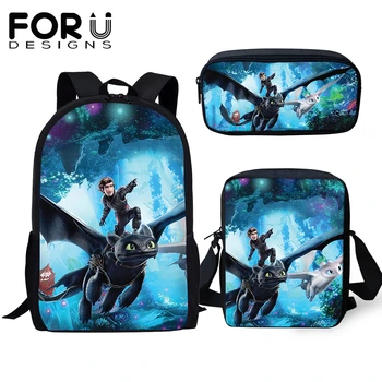 FORUDESIGNS How to Train Your Dragon Pattern 3PCS/Set Backpack for Primary Children Schoolbag Teenager Toddler Satchel Mochilas
FORUDESIGNS How to Train Your Dragon Pattern 3PCS/Set Backpack for Primary Children Schoolbag Teenager Toddler Satchel Mochilas
