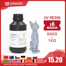 LONGER 405nm UV Resin for Orange 10 & Orange 30 3D Printer Printing Material 500g/1KG Volume Compatible for Photon & Photon S 
LONGER 405nm UV Resin for Orange 10 & Orange 30 3D Printer Printing Material 500g/1KG Volume Compatible for Photon & Photon S