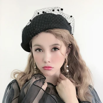 French Solid Beret Winter Gauze decor Wool Hat Autumn Beret Hat For Women Flat Cap sweet Pumpkin Hat Love Gifts For Girl Friend
French Solid Beret Winter Gauze decor Wool Hat Autumn Beret Hat For Women Flat Cap sweet Pumpkin Hat Love Gifts For Girl Friend