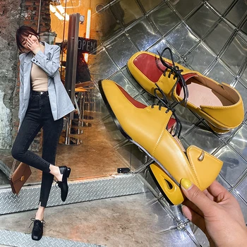 Square toe shoes female thick with 2020 spring new mid-heeled lace-up small leather shoes fashion wild women's shoes
Square toe shoes female thick with 2020 spring new mid-heeled lace-up small leather shoes fashion wild women's shoes