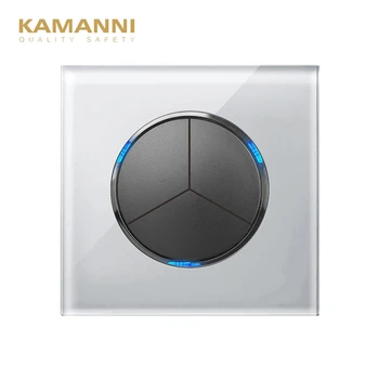 KAMANNI Led Indicator 3 Gang Controls 1 2 Way Frameless Glass Panel Luxury Wall Rocker Light Button Switch New Design
KAMANNI Led Indicator 3 Gang Controls 1 2 Way Frameless Glass Panel Luxury Wall Rocker Light Button Switch New Design