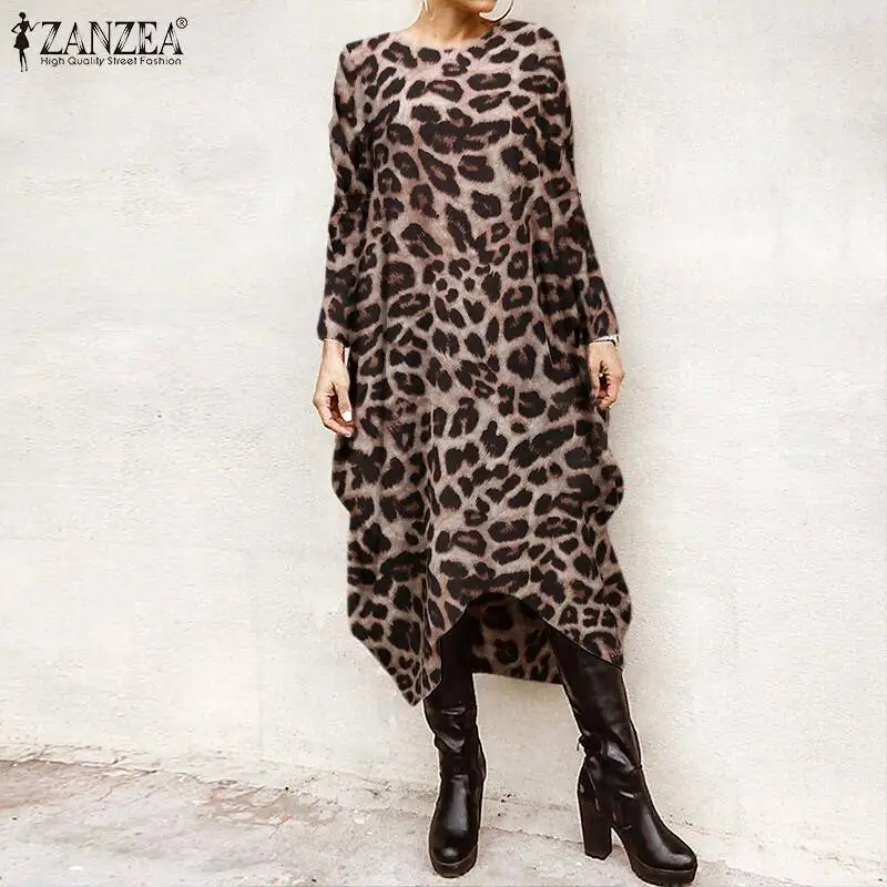 Asymmetrical Dress Women Spring Sundress ZANZEA 2020 Stylish Casual Long Sleeve Midi Vestido Female Solid Robe Femme Plus Size Asymmetrical Dress Women Spring Sundress ZANZEA 2020 Stylish Casual Long Sleeve Midi Vestido Female Solid Robe Femme Plus Size