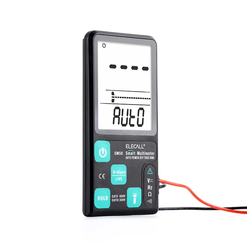 ELECALL EM50 Ultra-thin Big display Digital multimeter True RMS Voltmeter Voltage NCV Resistance Tester large screen
ELECALL EM50 Ultra-thin Big display Digital multimeter True RMS Voltmeter Voltage NCV Resistance Tester large screen