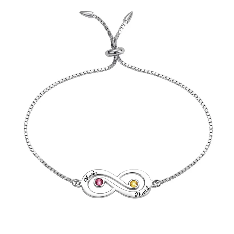 AILIN Personalized Name Sterling silver Infinity Bracelet for Women Jewelry Friendship Bracelets with Crystal Stone
AILIN Personalized Name Sterling silver Infinity Bracelet for Women Jewelry Friendship Bracelets with Crystal Stone
