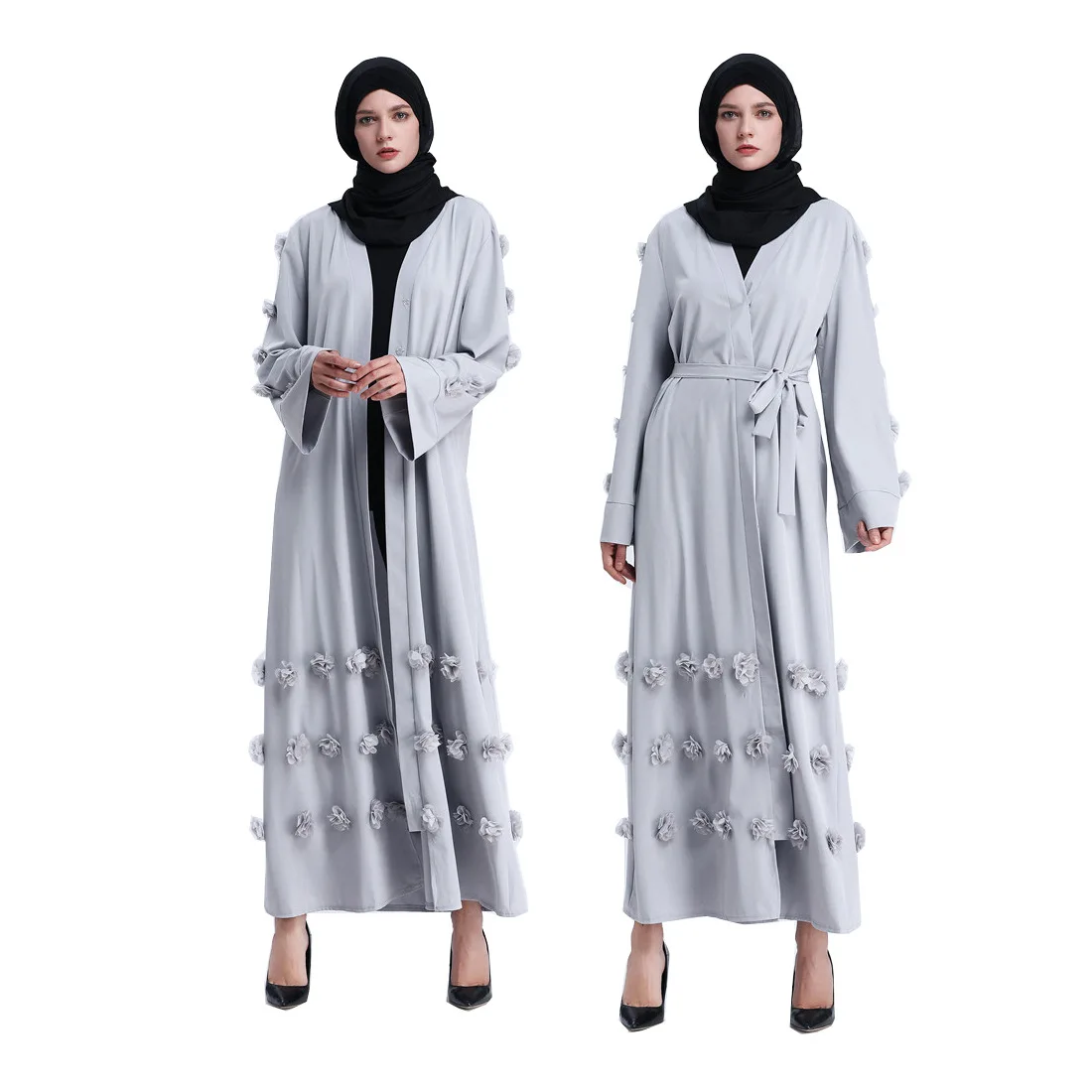 Turkish Islamic Clothing Muslim Open Abaya Women Elegant Diamond Kimono Long Robe Caftan Elbise Maxi Casual Lace-up Hijab Dress 
Turkish Islamic Clothing Muslim Open Abaya Women Elegant Diamond Kimono Long Robe Caftan Elbise Maxi Casual Lace-up Hijab Dress