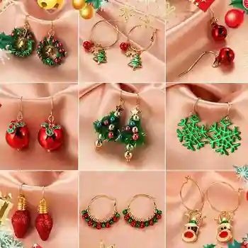 1 Pair Christmas Ladies Earrings For New Year Ear Decoration Various Shapes Optional Cute Drop Earrings
1 Pair Christmas Ladies Earrings For New Year Ear Decoration Various Shapes Optional Cute Drop Earrings