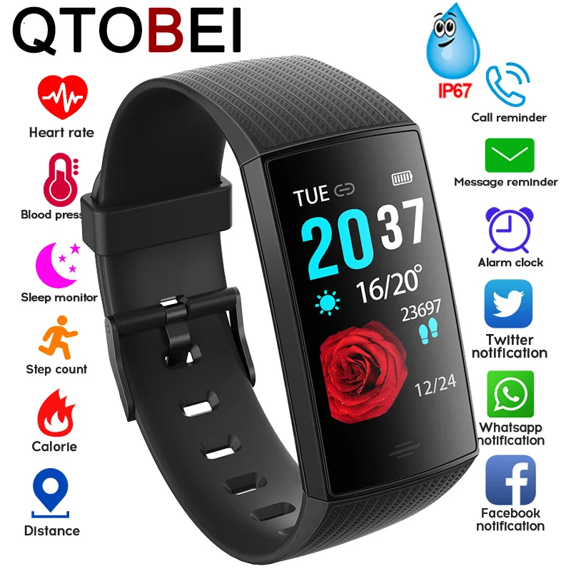 Fitness Tracker Watch 1.14'' Screen Electronic Pedometer Smart Band Ip67 Waterproof Fitness Bracelet Women Men For Android IOS
Fitness Tracker Watch 1.14'' Screen Electronic Pedometer Smart Band Ip67 Waterproof Fitness Bracelet Women Men For Android IOS