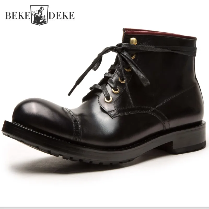 Size 45 Vintage Bullock Shoes Men Brand Genuine Leather Cowhide Round Toe Work Shoes Motorcycle Boots Handmade Cowboy Boots
Size 45 Vintage Bullock Shoes Men Brand Genuine Leather Cowhide Round Toe Work Shoes Motorcycle Boots Handmade Cowboy Boots