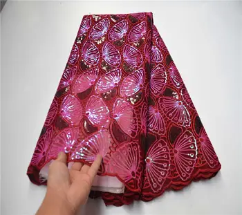 Pink organza lace fabric high quality African French Net Lace Fabric with Shining Sequins embroidery for Party Dress PSA987-1
Pink organza lace fabric high quality African French Net Lace Fabric with Shining Sequins embroidery for Party Dress PSA987-1