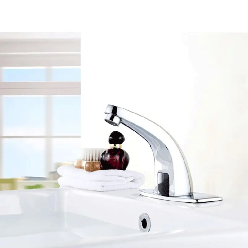 

1 Set Infrared Sensor Faucet Automatic Touchless Sink Sensor Faucets Inductive Water Tap Kitchen Bathroom Deck Mounted Taps