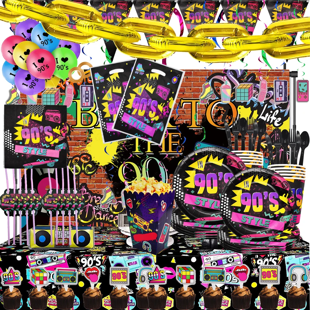 Back To The 90’S Hip Hop Graffiti Brick Wall Retro Radio Fashion Birthday Party Supplies Plates Cups Napkins Tablecloth Balloons
Back To The 90’S Hip Hop Graffiti Brick Wall Retro Radio Fashion Birthday Party Supplies Plates Cups Napkins Tablecloth Balloons