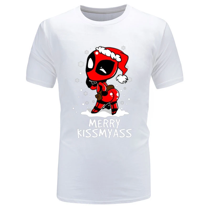 Поцелуй люби меня рождественские фильма Дэдпул Рубашки в уличном стиле футболки