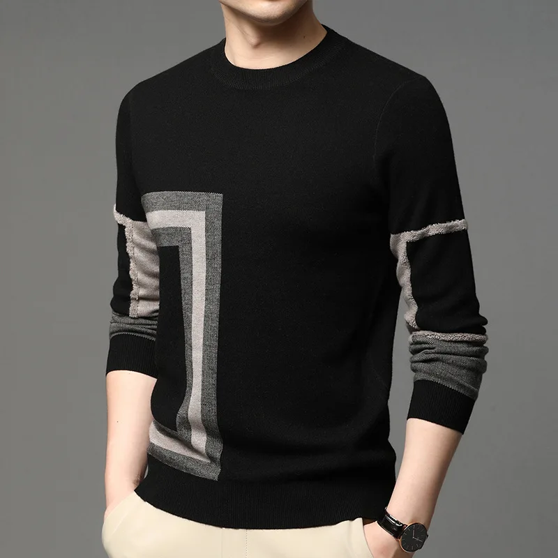 2020 New Fashion High End Designer Brand Mens Knit Black Wool Pullover Sweater Crew Neck Autum Winter Casual Jumper Mens Clothes
2020 New Fashion High End Designer Brand Mens Knit Black Wool Pullover Sweater Crew Neck Autum Winter Casual Jumper Mens Clothes