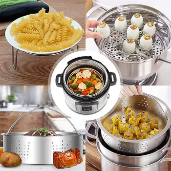 Stainless Steel Steamer Lattice Vegetables Separated Plate Rice Cooker Egg Racks Separated Steamers Rack Steamed Basket
Stainless Steel Steamer Lattice Vegetables Separated Plate Rice Cooker Egg Racks Separated Steamers Rack Steamed Basket