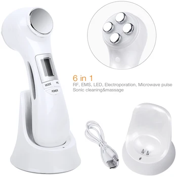 6 in 1 Double LED Photon Beauty Skin Facial Skin Rejuvenation Vibrometer Machine Ion Micro Current Mesotherapy Facial Care
6 in 1 Double LED Photon Beauty Skin Facial Skin Rejuvenation Vibrometer Machine Ion Micro Current Mesotherapy Facial Care