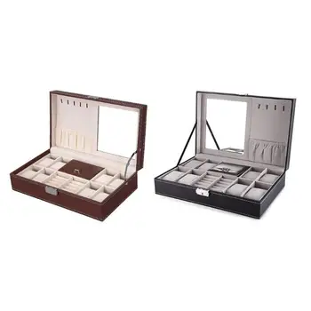 Jewelry Box Watch Organizer Storage Case With Lock And Mirror For Men Women
Jewelry Box Watch Organizer Storage Case With Lock And Mirror For Men Women