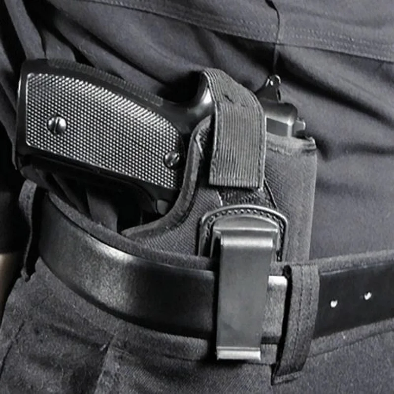 

Gun Holster Concealed Carry Holsters Belt Metal Clip IWB Pistol Holster Tactical Airsoft Hunting Glock 17 Handgun Waist Case Bag