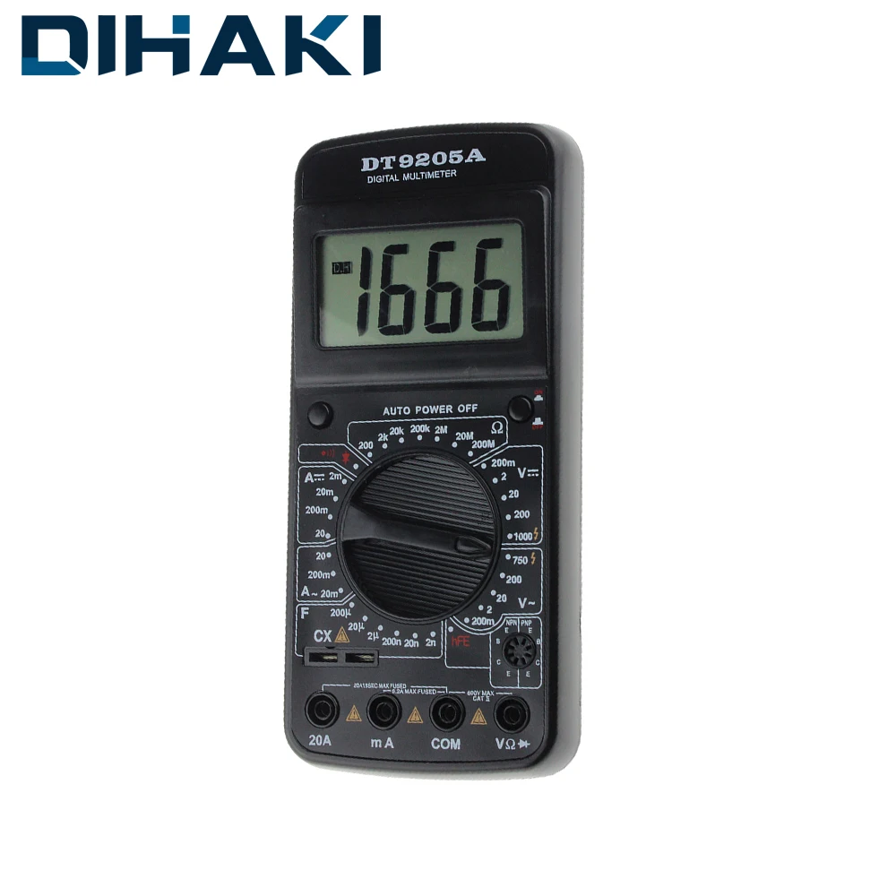 Multimeter Digital Professional Electric Handheld Tester Measurement & Analysis Instruments Black
Multimeter Digital Professional Electric Handheld Tester Measurement & Analysis Instruments Black