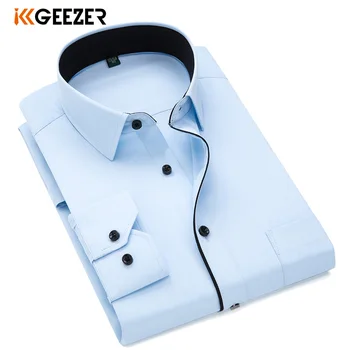 Men Shirt Twill Long Sleeve Dress Formal Shirt Solid Color 2020 Casual Slim Fit Pocket High Quality Brand Plus Size Dropshipping
Men Shirt Twill Long Sleeve Dress Formal Shirt Solid Color 2020 Casual Slim Fit Pocket High Quality Brand Plus Size Dropshipping