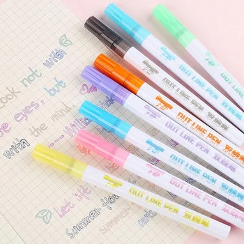 8/12pcs Double Lines Contour Color Art Pens Markers Pen Out Line Pen Highlighter Scrapbooking Bullet diary Graffiti Poster card
8/12pcs Double Lines Contour Color Art Pens Markers Pen Out Line Pen Highlighter Scrapbooking Bullet diary Graffiti Poster card
