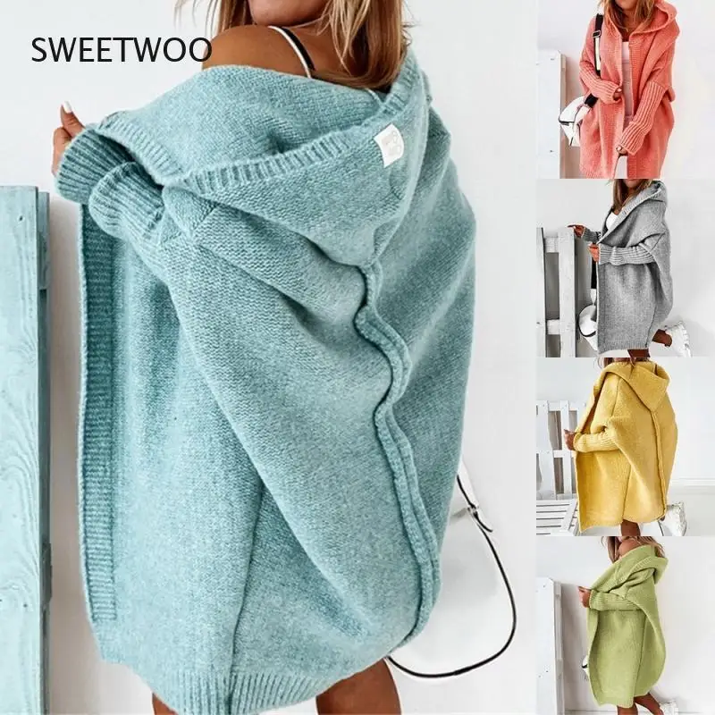 Mid-Length All-Match Cardigan Women Korean Fashion Loose Batwing Sleeve Sweaters Autumn New Loose Hooded Sweater Women's Jacket
Mid-Length All-Match Cardigan Women Korean Fashion Loose Batwing Sleeve Sweaters Autumn New Loose Hooded Sweater Women's Jacket