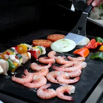 Outside Use Reusable Non-Stick BBQ Grill Mat Pad Baking Sheet Meshes Portable Outdoor Picnic Cooking Barbecue Tool 
Outside Use Reusable Non-Stick BBQ Grill Mat Pad Baking Sheet Meshes Portable Outdoor Picnic Cooking Barbecue Tool