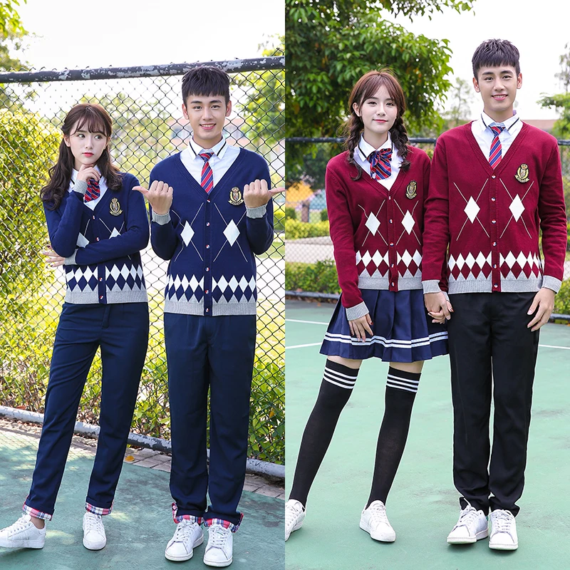 Autumn and winter Korean high school students sweater college wind British class service jk college wind school uniform suit
Autumn and winter Korean high school students sweater college wind British class service jk college wind school uniform suit