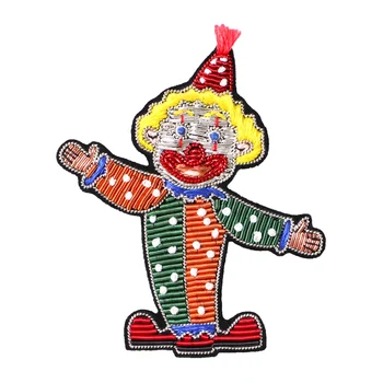Handmade Indian Silk Embroidery Clown Brooch Female Accessories Pin Decoration Creative Wild Personality Badge Tide
Handmade Indian Silk Embroidery Clown Brooch Female Accessories Pin Decoration Creative Wild Personality Badge Tide