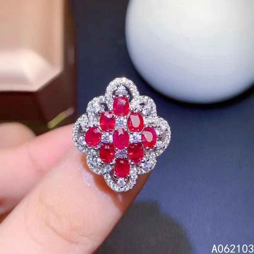 KJJEAXCMY fine jewelry 925 sterling silver inlaid natural ruby Women's fashionable luxury personality adjustable gem ring suppor
KJJEAXCMY fine jewelry 925 sterling silver inlaid natural ruby Women's fashionable luxury personality adjustable gem ring suppor