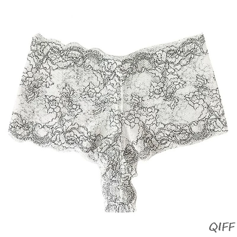 Womens Temptation See-Through Briefs Lingerie Seamless Scalloped Crochet Floral Lace G-String Underwear High Waist Panties Thong 
Womens Temptation See-Through Briefs Lingerie Seamless Scalloped Crochet Floral Lace G-String Underwear High Waist Panties Thong