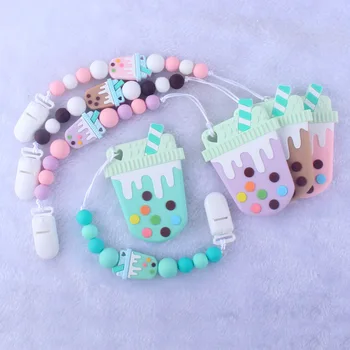 Food Grade Baby Cartoon Ice Cream Teether with Pacifier Chain&Clips Infant Teethers Silicone Chew Charms Kids DIY Teething Toys
Food Grade Baby Cartoon Ice Cream Teether with Pacifier Chain&Clips Infant Teethers Silicone Chew Charms Kids DIY Teething Toys