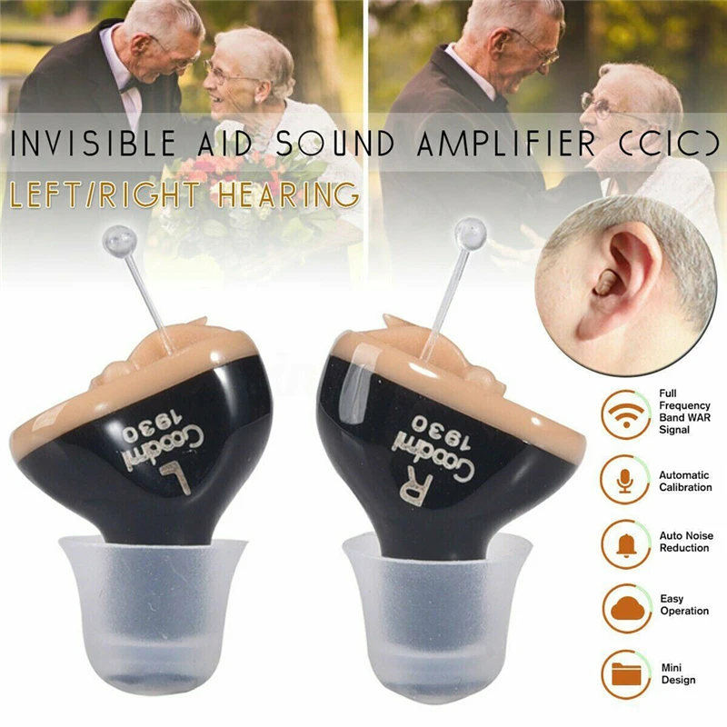New 110db Sound Out Put Black Mini CIC Hearing Aid Digital Hearing Aids for The Elder with Battery In The Ear Sound Amplifier
New 110db Sound Out Put Black Mini CIC Hearing Aid Digital Hearing Aids for The Elder with Battery In The Ear Sound Amplifier