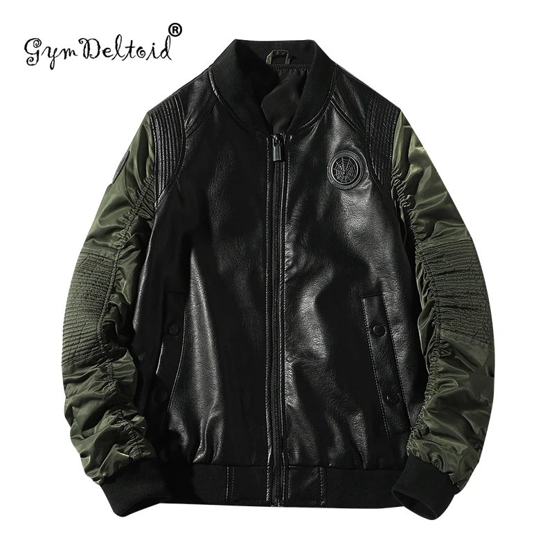 2019 Spring Autumn New Baseball Jackets Men Pu Faux Leather Jacket Military Bomber Jacket Coat Male Fashion Street clothing 
2019 Spring Autumn New Baseball Jackets Men Pu Faux Leather Jacket Military Bomber Jacket Coat Male Fashion Street clothing