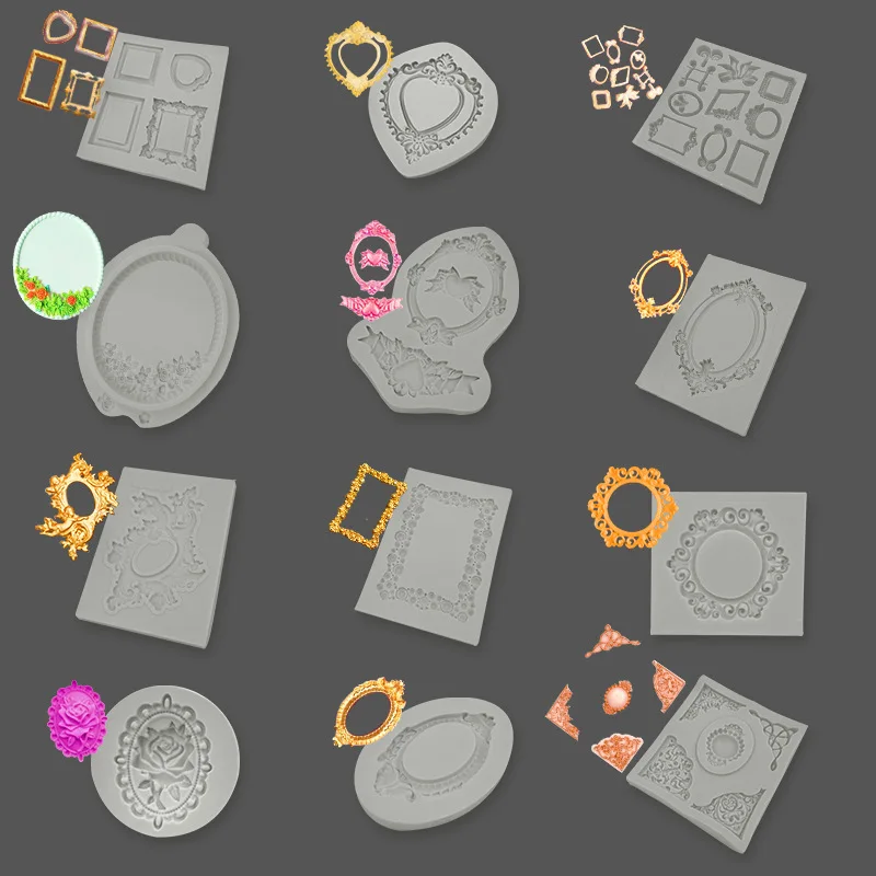 European Style Frame Series Fondant Liquid Silicone Mold DIY Bakery Cake Decoration Chocolate Mold
European Style Frame Series Fondant Liquid Silicone Mold DIY Bakery Cake Decoration Chocolate Mold