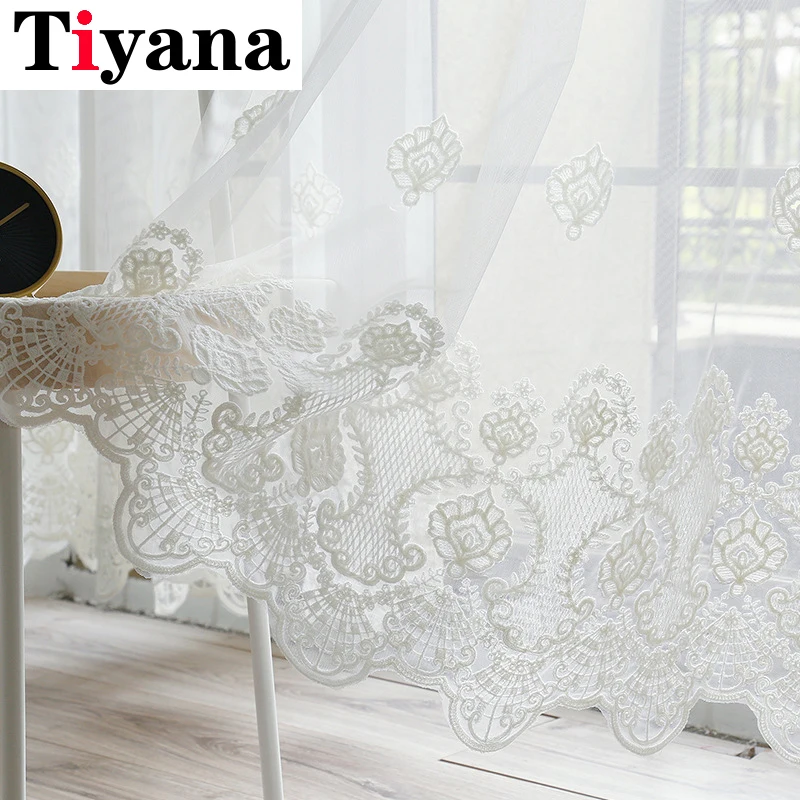 Europe Embroidered White Lace Tulle Voile Sheer Curtain Panels for Living Room Window Screen Bedroom Sliding Glass Door ZH043Y
Europe Embroidered White Lace Tulle Voile Sheer Curtain Panels for Living Room Window Screen Bedroom Sliding Glass Door ZH043Y