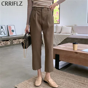 Women Casual Ankle-length Pants High Loose Straight Button Fly Solid Flat Polyester CRRIFLZ
Women Casual Ankle-length Pants High Loose Straight Button Fly Solid Flat Polyester CRRIFLZ