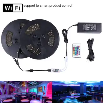 WiFi Wireless Smart Phone Controlled Led Strip Light Kit with DC12V UL Listed Power Supply Waterproof SMD 5050 32.8Ft(10M) 300le
WiFi Wireless Smart Phone Controlled Led Strip Light Kit with DC12V UL Listed Power Supply Waterproof SMD 5050 32.8Ft(10M) 300le