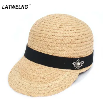 Fashion Raffia Baseball Caps Women Bee Visor Cap UV Beach Hats Ladies Summer Straw Sun Hat Wholesale
Fashion Raffia Baseball Caps Women Bee Visor Cap UV Beach Hats Ladies Summer Straw Sun Hat Wholesale