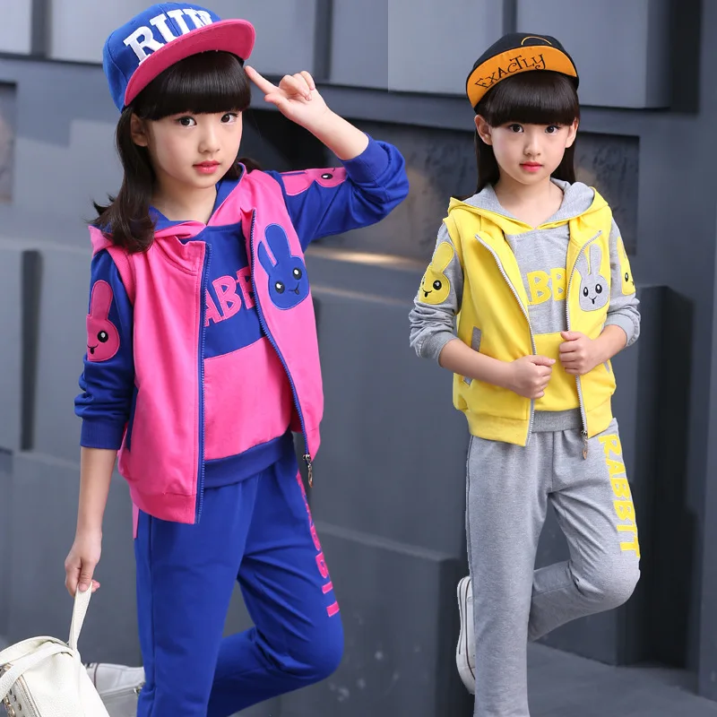 2019 New Style Korean-style Childrenswear Girls Children Spring Big Boy Hoodie Fall And Winter Clothes Sports Rabbit Three-piece
2019 New Style Korean-style Childrenswear Girls Children Spring Big Boy Hoodie Fall And Winter Clothes Sports Rabbit Three-piece