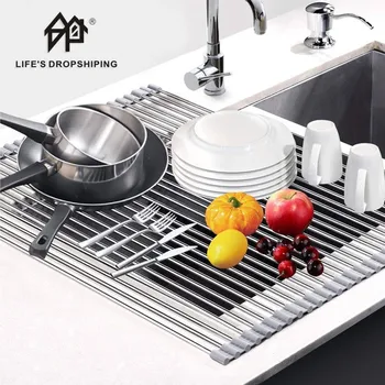 Kitchen Sink Drying Dish Rack Cup Holder Organizer Dish Rack Design Dish Rack Sink Stainless Steel Silica Gel Roll Dish Draine
Kitchen Sink Drying Dish Rack Cup Holder Organizer Dish Rack Design Dish Rack Sink Stainless Steel Silica Gel Roll Dish Draine