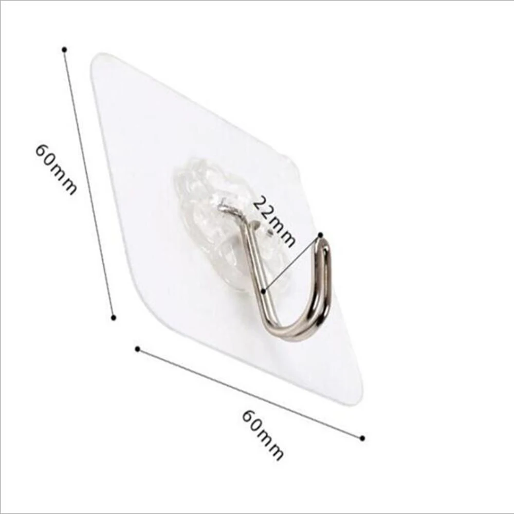 

Seamless Transparent Nano Glue Strong Transparent Suction Cup Hook kitchen Bathroom Hanger Hook Free Punch Seamless Hook