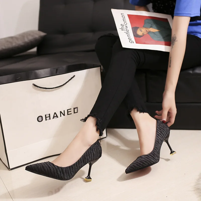 2018 New Style Korean-style Versatile shao nv mao with High Heel Shoes Black And White with Pattern Shallow Mouth Single Shoes T
2018 New Style Korean-style Versatile shao nv mao with High Heel Shoes Black And White with Pattern Shallow Mouth Single Shoes T