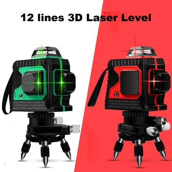 12 Lines 3D Laser Level Green and Red Beam Self-leveling 180° Slash and 360° Horizontal and Vertical Cross Laser Level
12 Lines 3D Laser Level Green and Red Beam Self-leveling 180° Slash and 360° Horizontal and Vertical Cross Laser Level