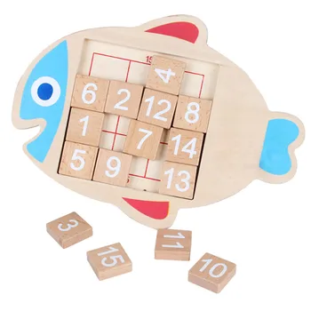 Wooden Fish Shape Digital Numbers 1-15 Brain Teaser Huarong Road Toys Kids Math Toy For Children Education Developmental Gift
Wooden Fish Shape Digital Numbers 1-15 Brain Teaser Huarong Road Toys Kids Math Toy For Children Education Developmental Gift