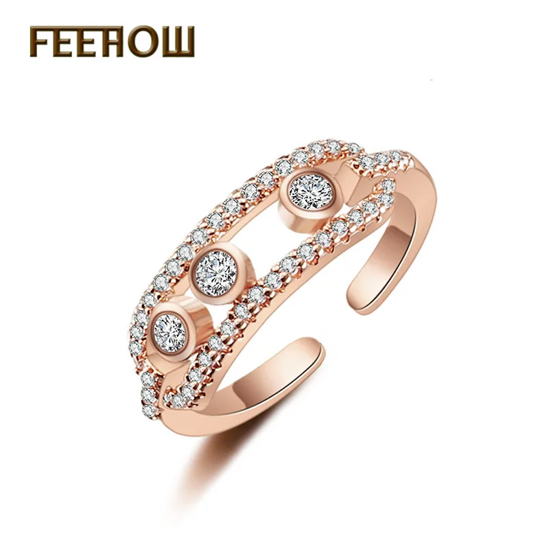 FEEHOW Punk Style Cz Move Stone Pave Open Rings Elegant Hand Made Ring For Women And Man FWRP251
FEEHOW Punk Style Cz Move Stone Pave Open Rings Elegant Hand Made Ring For Women And Man FWRP251