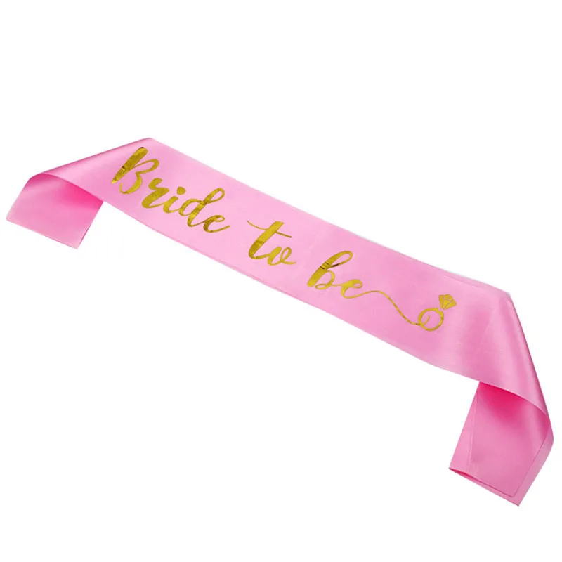 

Gold Ring Bride To Be Satin Sash Supplies for Women Hen Night Bridal Shower Party Bachelorette Wedding Party Sashes Decorations