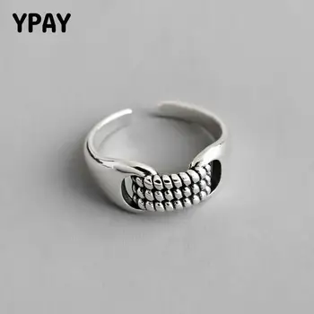 YPAY Genuine 925 Sterling Silver Open Rings for Women Korea Vintage Twist Adjustable Ring Bague Fine Party Jewelry Gift YMR907
YPAY Genuine 925 Sterling Silver Open Rings for Women Korea Vintage Twist Adjustable Ring Bague Fine Party Jewelry Gift YMR907