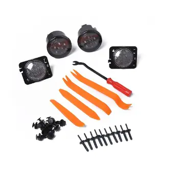 HiMISS Amber LED Turn Signal Lights Smoke Lens + Mudguard Sidelight Tool for Jeep Wrangler JK 
HiMISS Amber LED Turn Signal Lights Smoke Lens + Mudguard Sidelight Tool for Jeep Wrangler JK